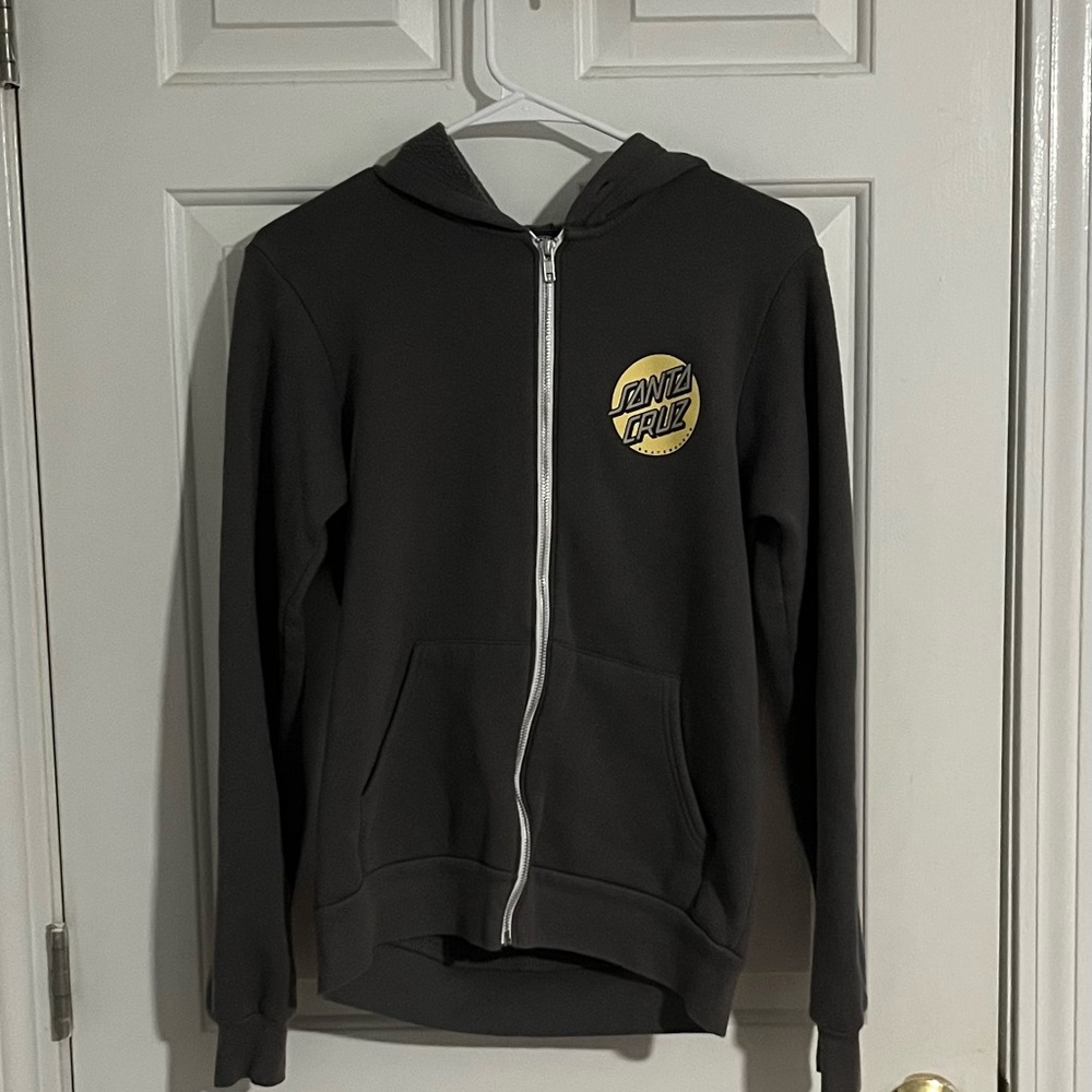 Santa Cruz Gray Zip-Up Hoodie